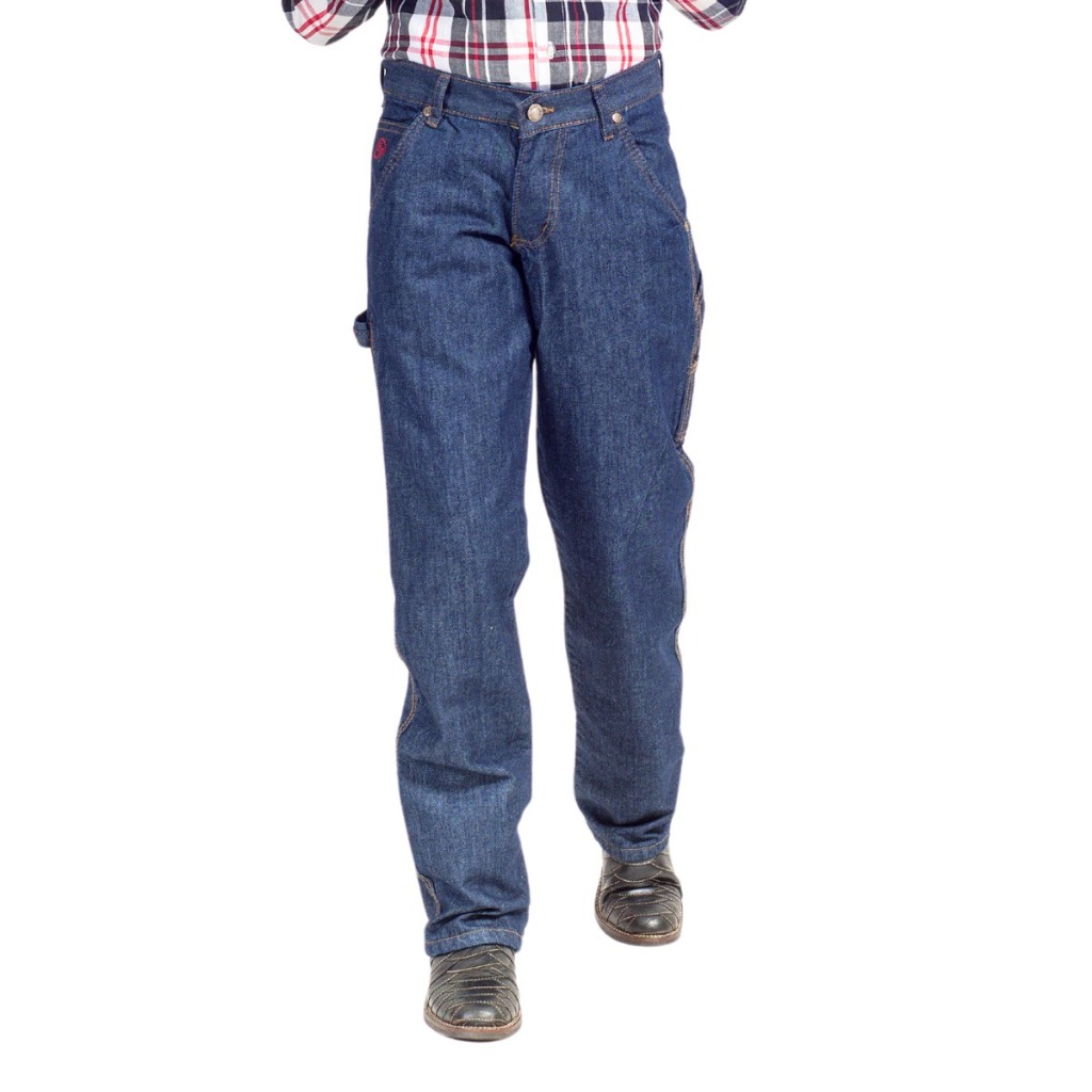 Calça Jeans Carpinteira Country Infantil Marca Estilo Country Resistente Confortável para o Dia a Di