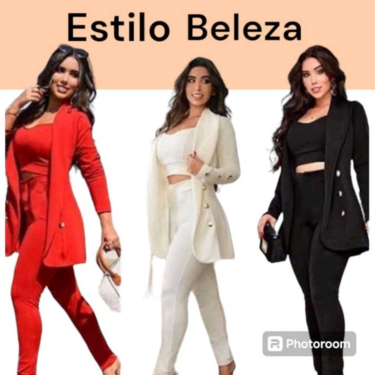 Conjunto Alfaiataria Feminino blazer  3 Peças Mod