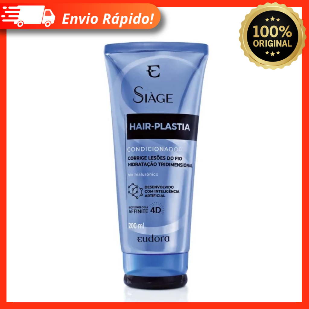 Condicionador Siàge Hair-Plastia Corrige Lesões do Cabelo e Desembaraça 200ml – Eudora