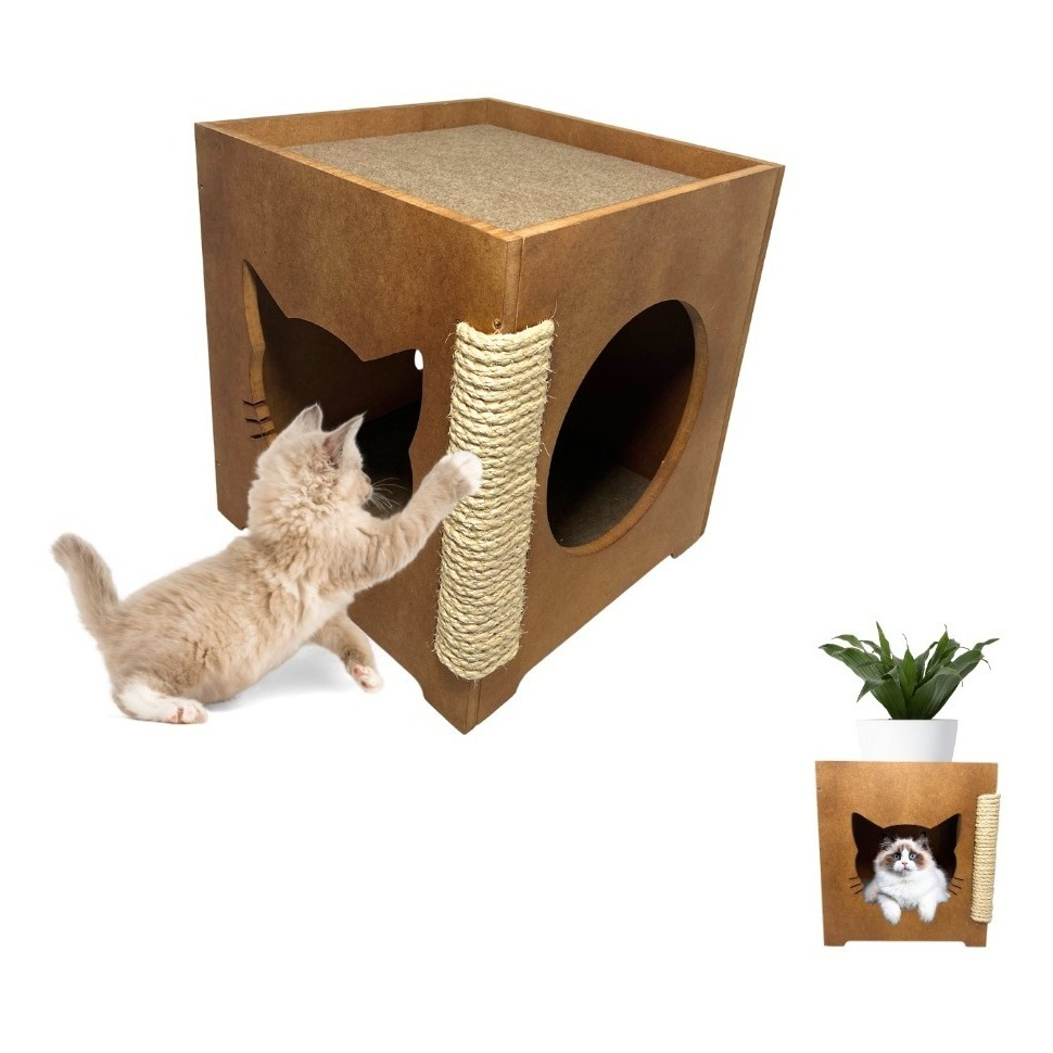 Arranhador Para Gatos REFORÇADO MONTADO PREMIUM Casa de Gato Casinha de Gato Toca Para Gato coisas