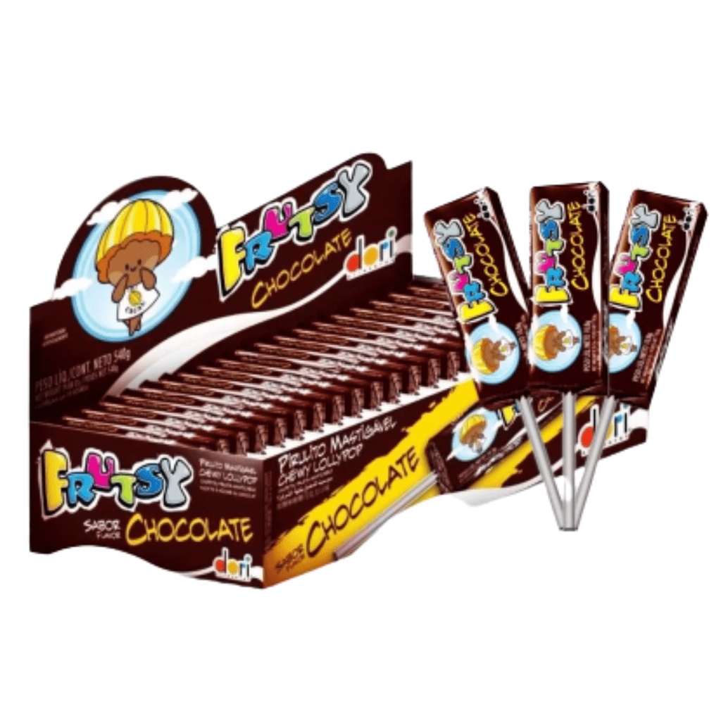 Pirulito Mastigável Frutsy Chocolate Com 50 unidades – Dori