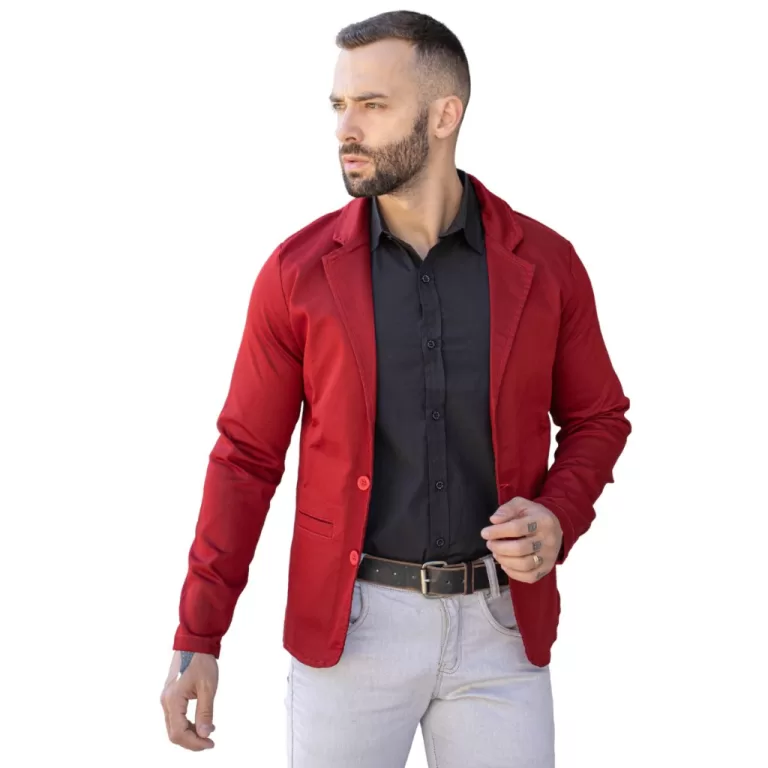 Blazer Slim Fit Masculino Esporte Fino/Moderno/Tra