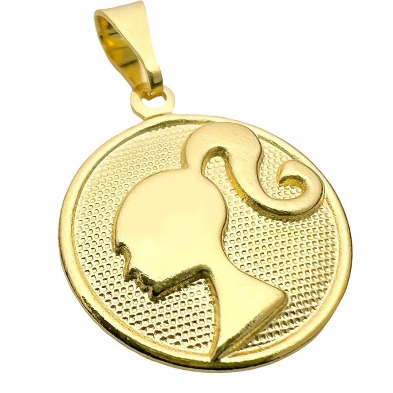 Pingente Delicado Barbie Luxo Banhado a Ouro