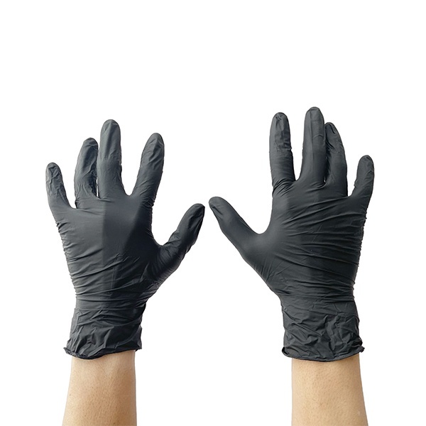 Luva Nitrílica Black Para Aplicação de Maquiage