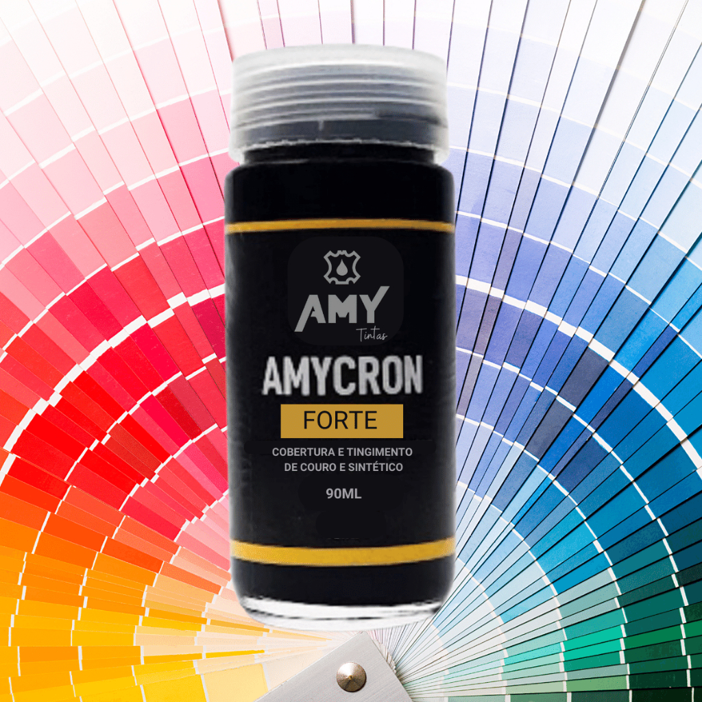 TINTA AMYCRON FORTE – PARA PINTAR COURO LEGÍTIMO E COURO SINTÉTICO – 90ml ( várias cores)