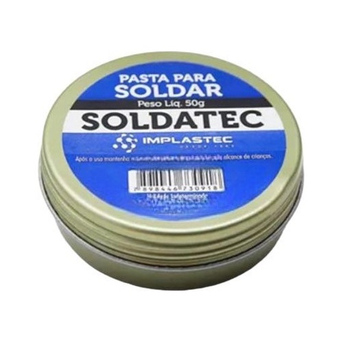 Pasta De Solda Fluxo Pasta Soldatec 50g Implastec