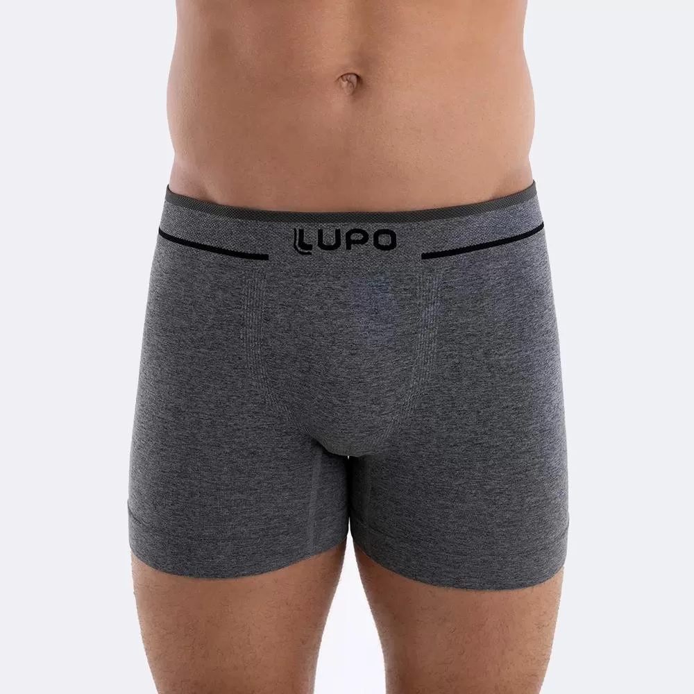 Cueca Boxer Lupo Sem Costura – Cinza Mescla