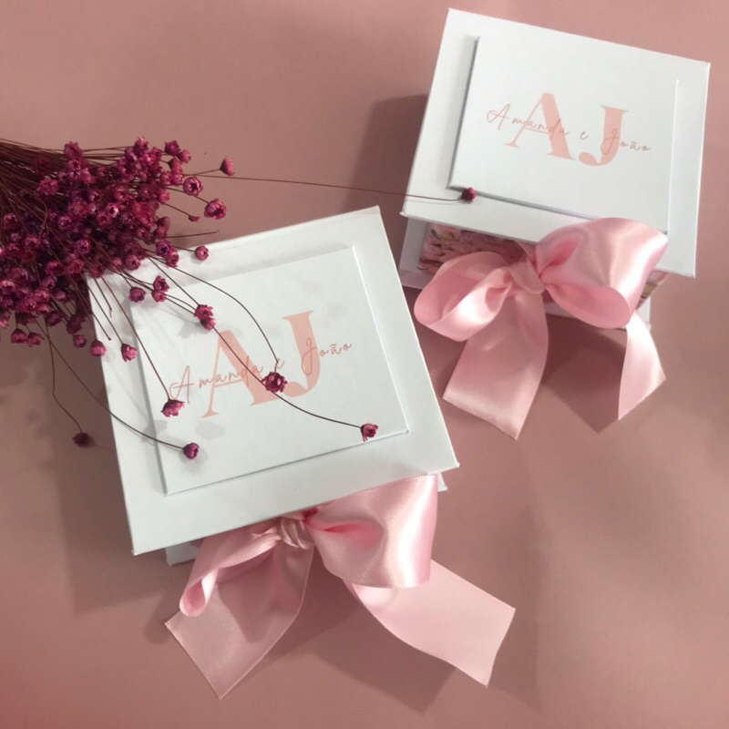 Convite para padrinhos caixa cartonada 12x12x5