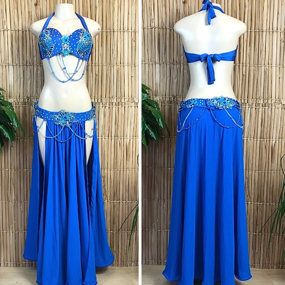 [Liquidação] Dança do Ventre Traje Bordado Completo Pronta Entrega-TPCL-723