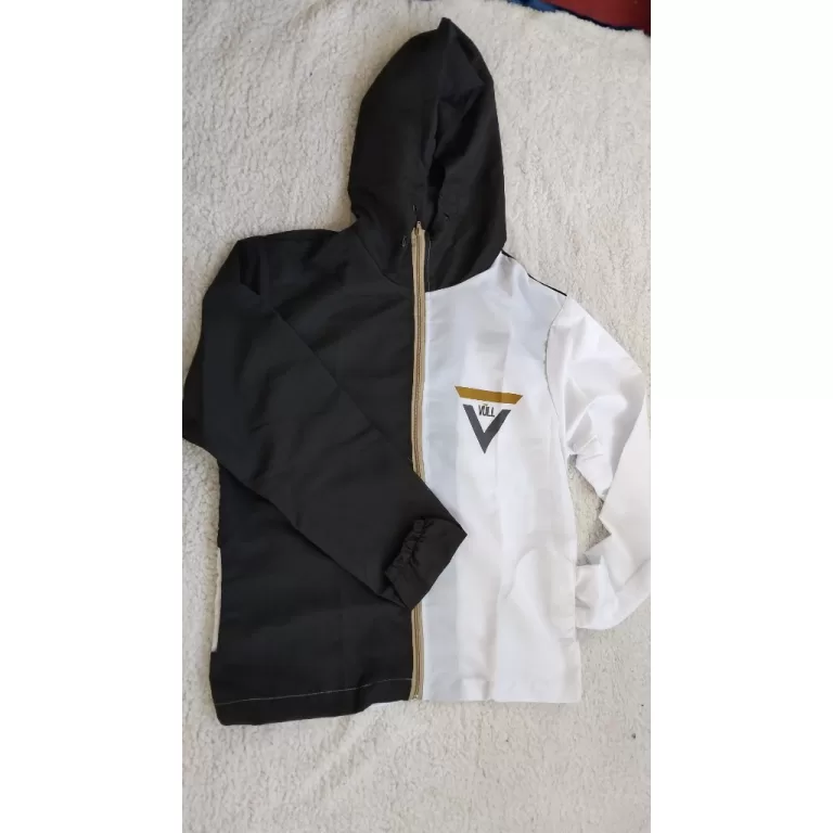 Corta vento Masculina Vull Branca e Preto