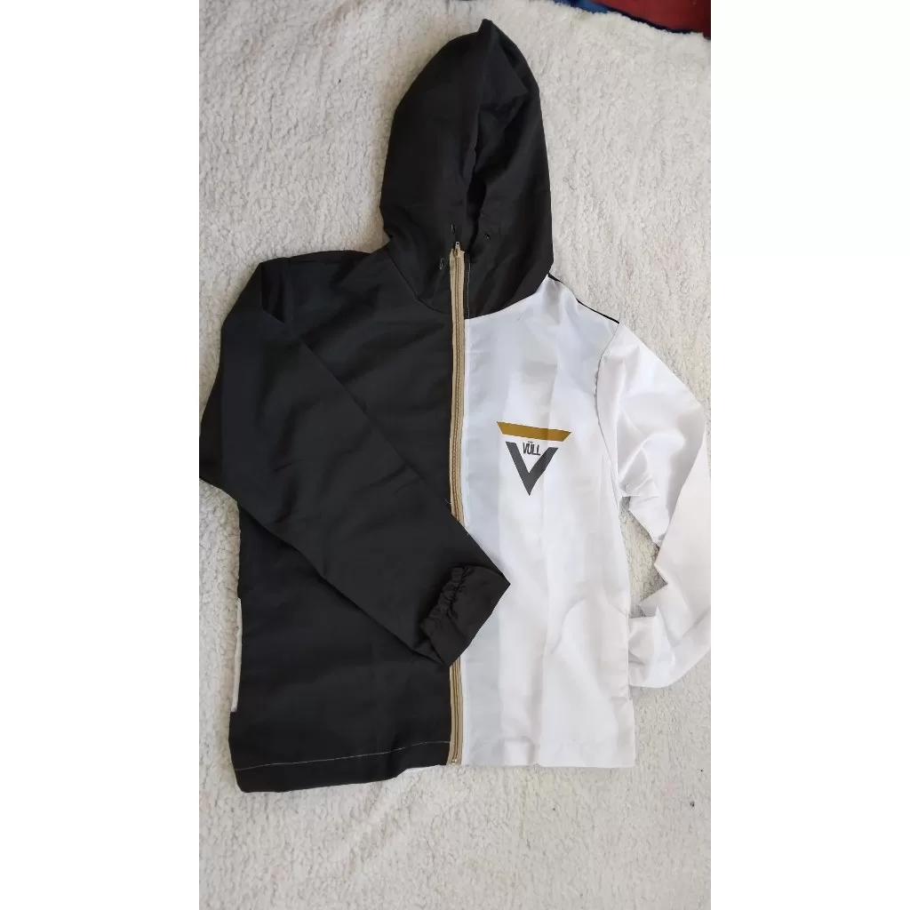 Corta vento Masculina Vull Branca e Preto Blusa de frio confortável