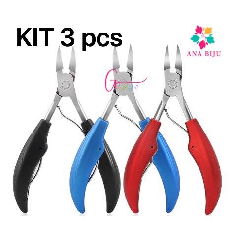KIT 1/2/3 PCS Grande Alicate cortador de unhas Aç