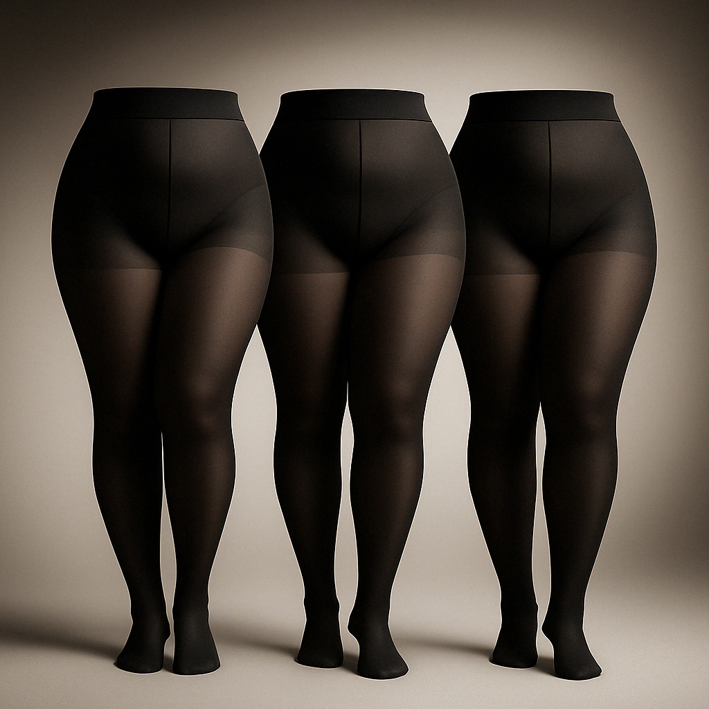 Kit 3 Meia Calça Peluciada Térmica Plus Size Translucida