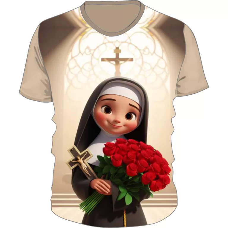 Camiseta infantil Religiosa Católica Santa Teresi