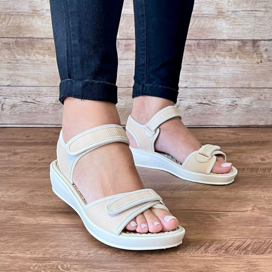 Sandália Papete Feminina Palmilha Massageadora Conforto Para Pés Mod Ultraconforto Esporão Idosa