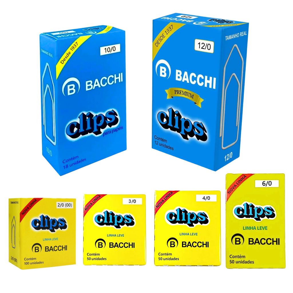 Clips Galvanizado 1/0 2/0 3/0 4/0 5/0 6/0 10/0 12/0 – Bacchi