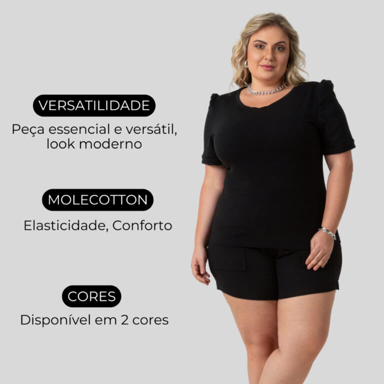 Conjunto Feminino Plus Size de Moletinho Carolina 