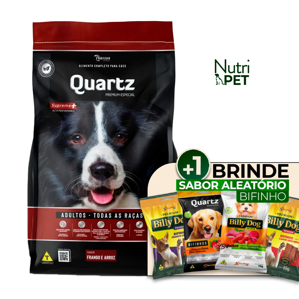Ração Quartz Supreme Cães Frango e Arroz 15Kg