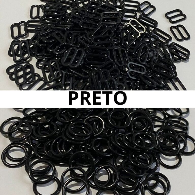 Argola e Regulador de Plástico Para Alça de Suti