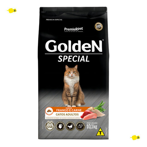 Ração Golden Special para Gatos Adultos Sabor Fr