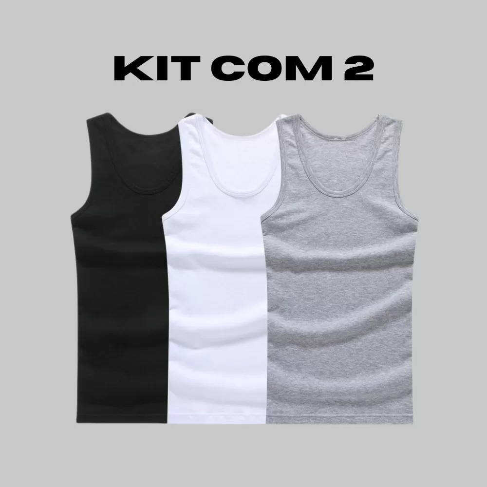 Kit 2 Regata Masculina Camiseta Modelo Americano Canelada PREMIUM