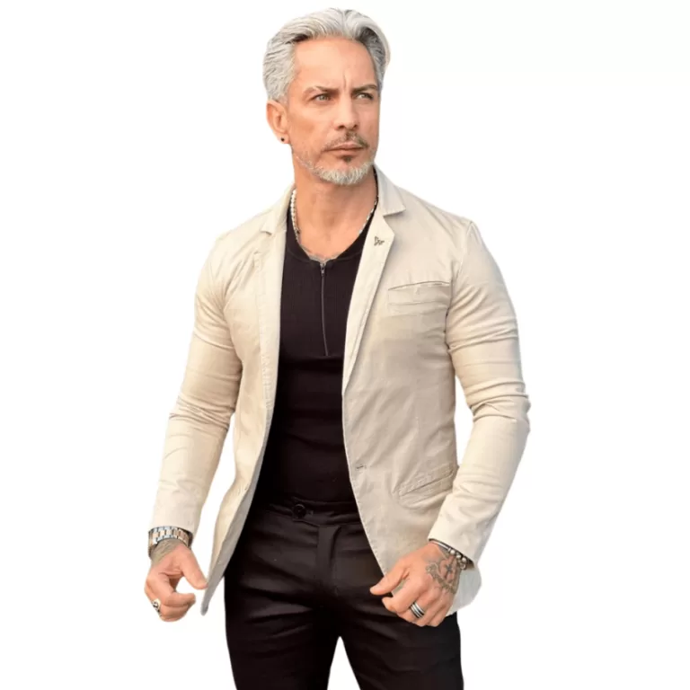 Blazer Masculino Alfaiataria Slim Elastano Esporte