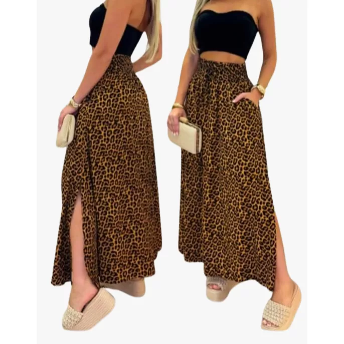 Saia Longa Feminina Forrada Cós Largo De Elástic