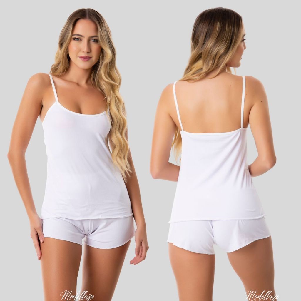 Baby Doll Verão Confortável Suede Feminino Short Doll Pijama Roupa de Dormir