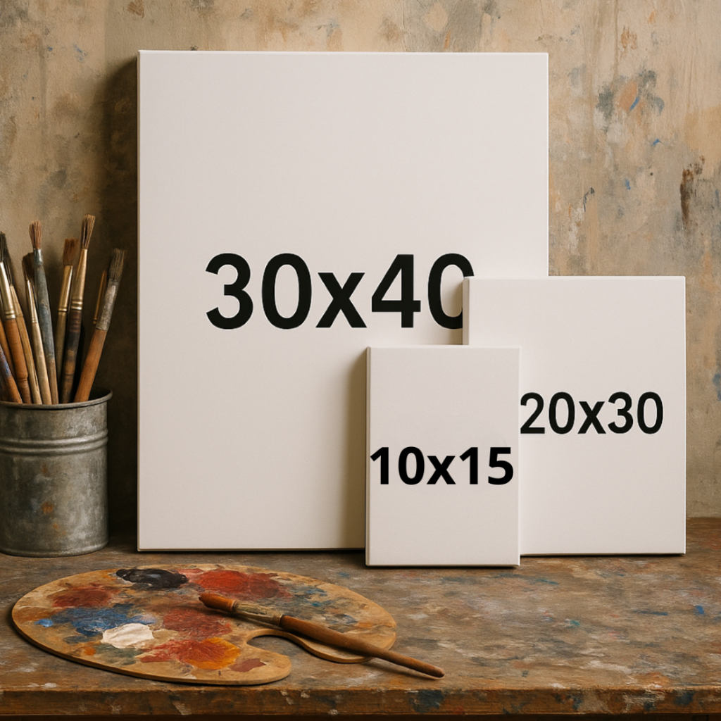 Conjunto Telas de Pintura 10×15 / 20×30 / 30x40cm  Adulto Infantil Escolar Faculdade Resistente