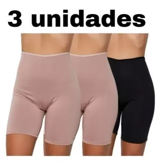 KIT 3 Short Anágua Segunda Pele FEMININO (OTIMOS 