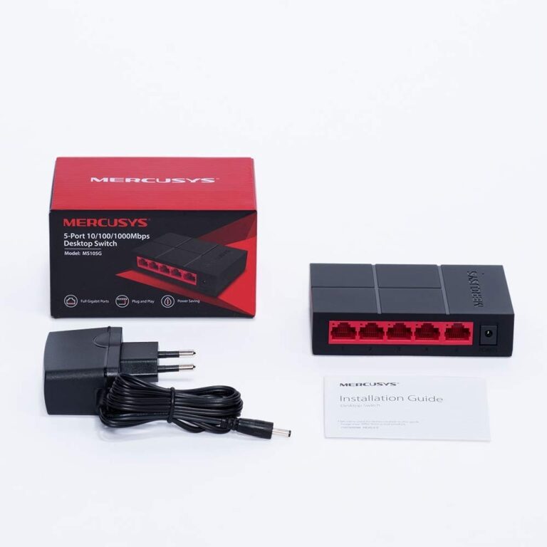 Switch 5 Portas Rj45 Gigabit Rede 10/100/1000mbps 
