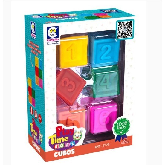 Brinquedo Educativo Play Time Soft Cubos Montessor