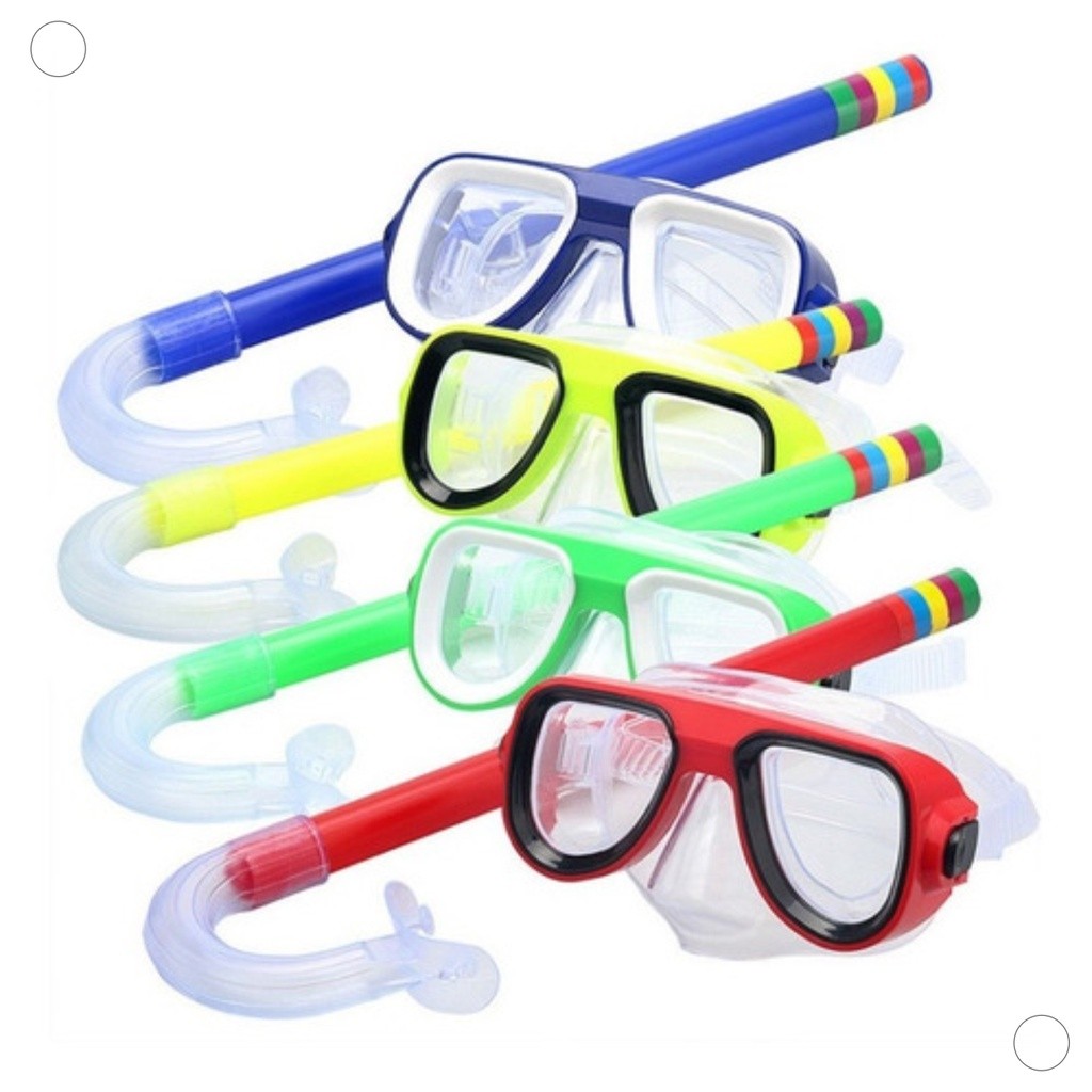 Kit Mergulho Snorkel Óculos Máscara Piscina Praia Banho Natação Infantil