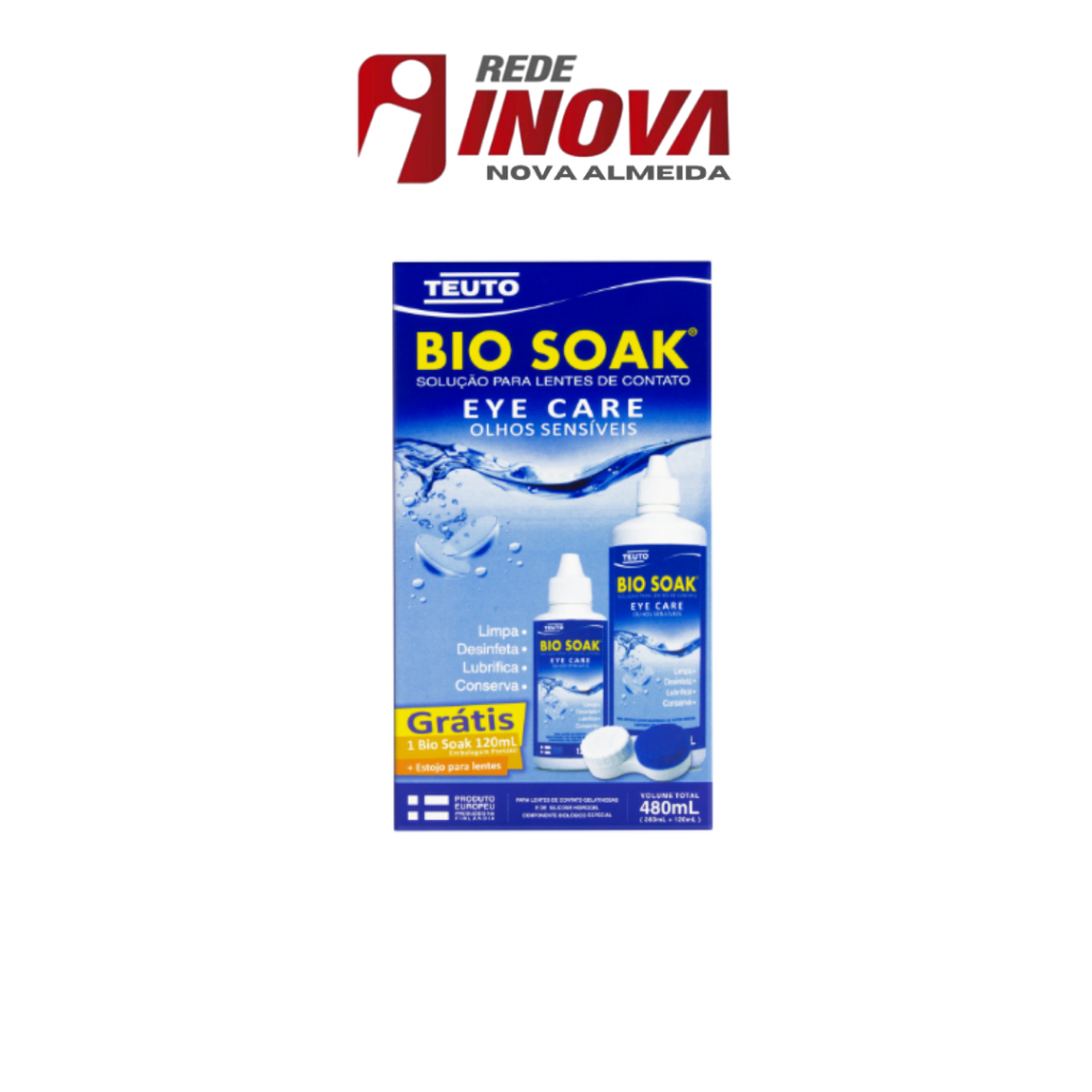 Kit Bio Soak Solução para Lentes de Contato com 480ml