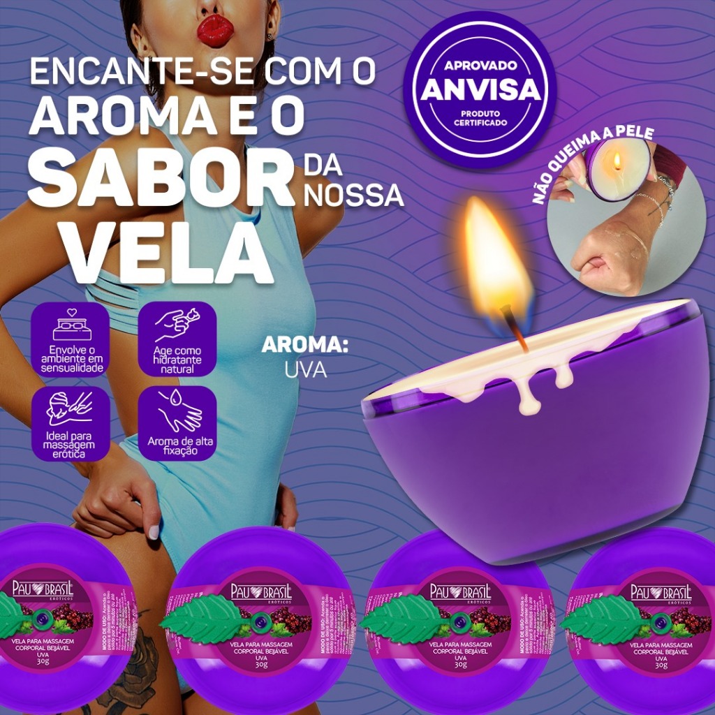VELA BEIJÁVEL SENSUAL PARA SURPREENDER A MULHER COM MASSAGEM SUPER PRAZEROSA E SEXY