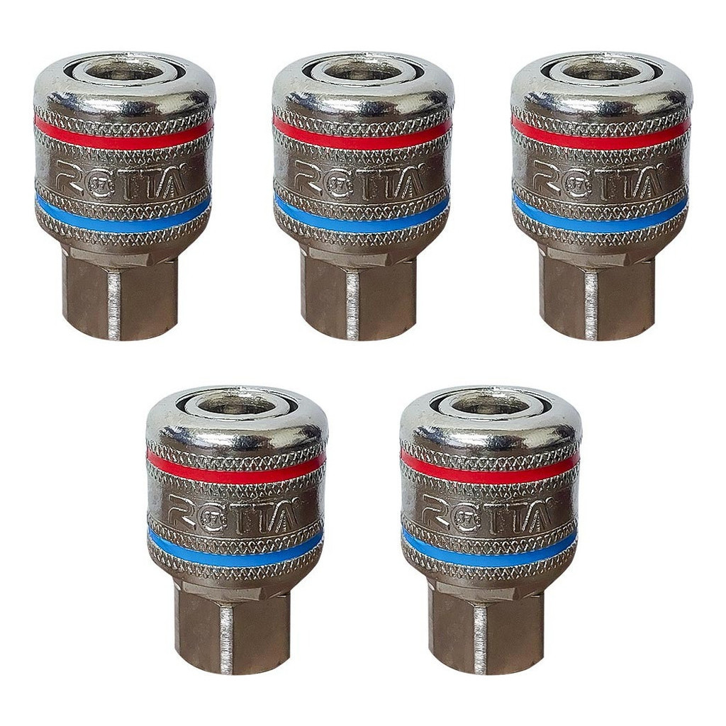 Kit Com 5 Peças Engate Rápido 1/4 Para Compressor De Ar