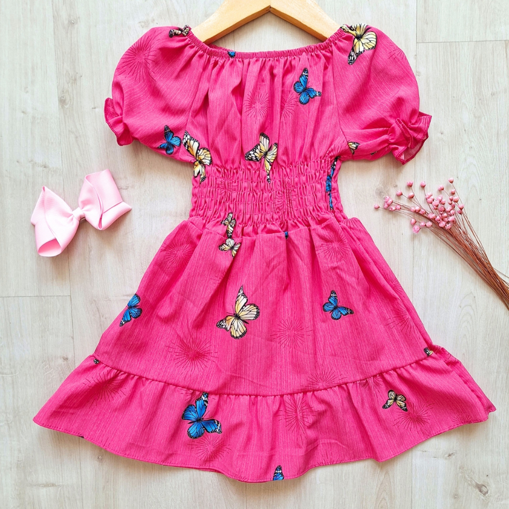 Vestido Infantil Ciganinha Verão Fresquinho DIVERSAS ESTAMPAS Não Amassa