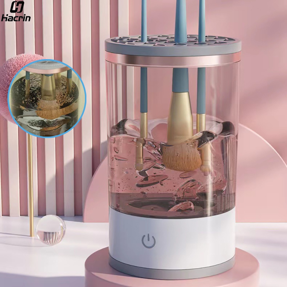 Máquina De Lavar Secar Limpar Pincel Maquiagem Make Elétrica