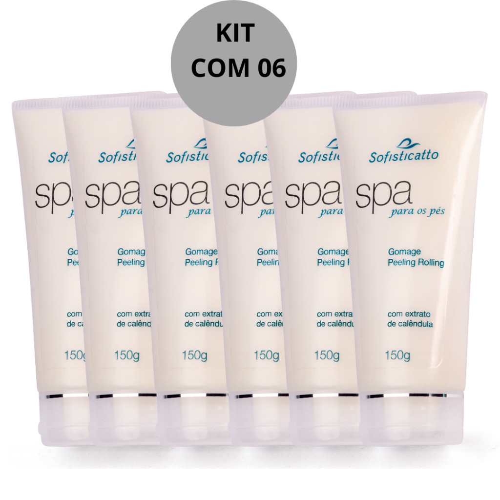 Kit 6 Esfoliante Spa Dos Pés Elimina Rachadura e Afinamento Sofisticatto 150g