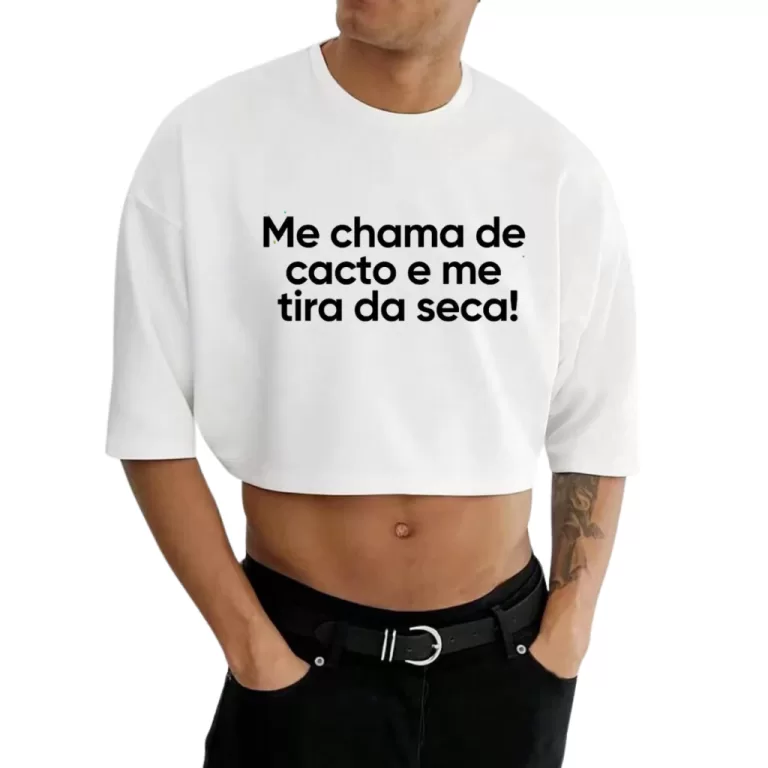 Cropped Masculino Oversized Carnaval Me Tira Da Se