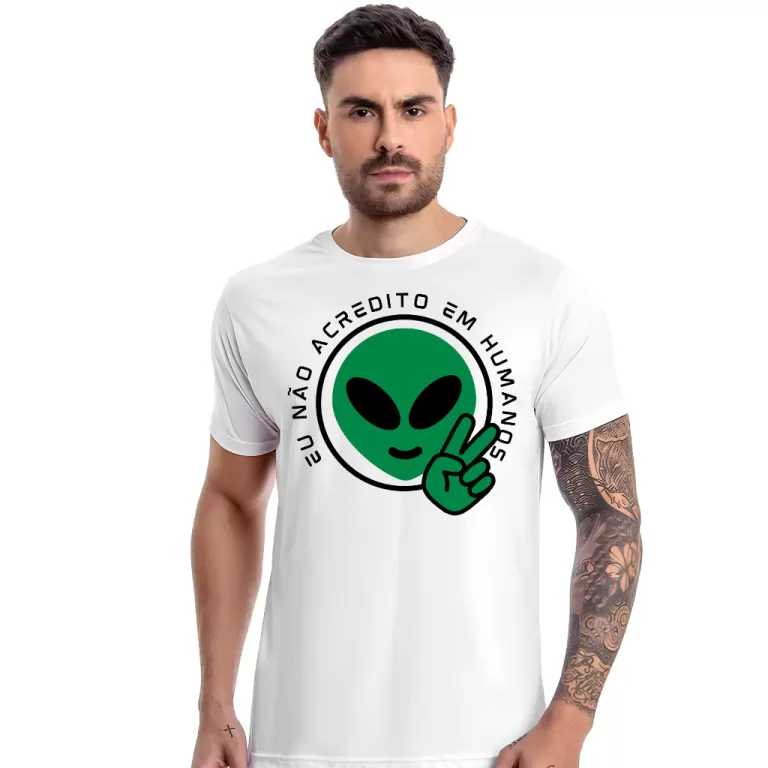 Camiseta engraçado – Não Acredito em human