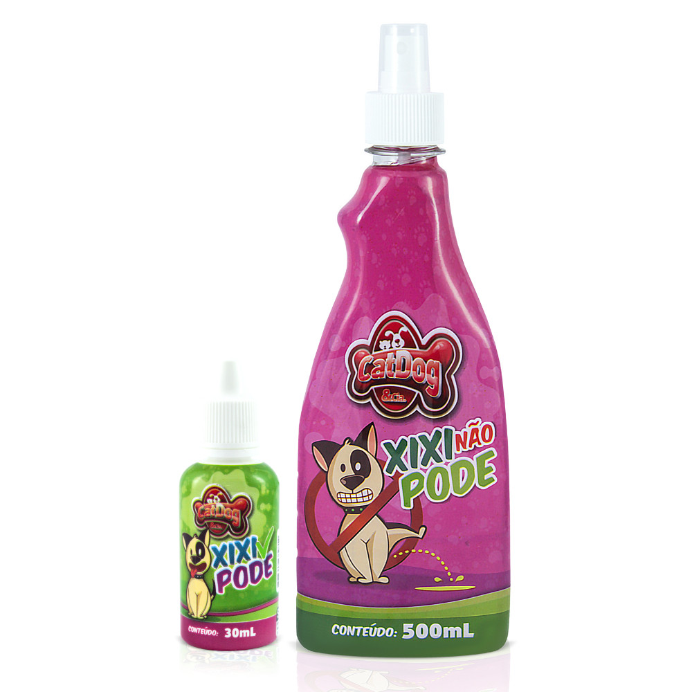 Educador sanitário XIXI PODE 30ML+XIXI NÃO PODE 500ML CatDog