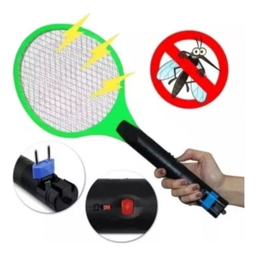 Raquete Elétrica Mata Insetos Mosquito Recarregá