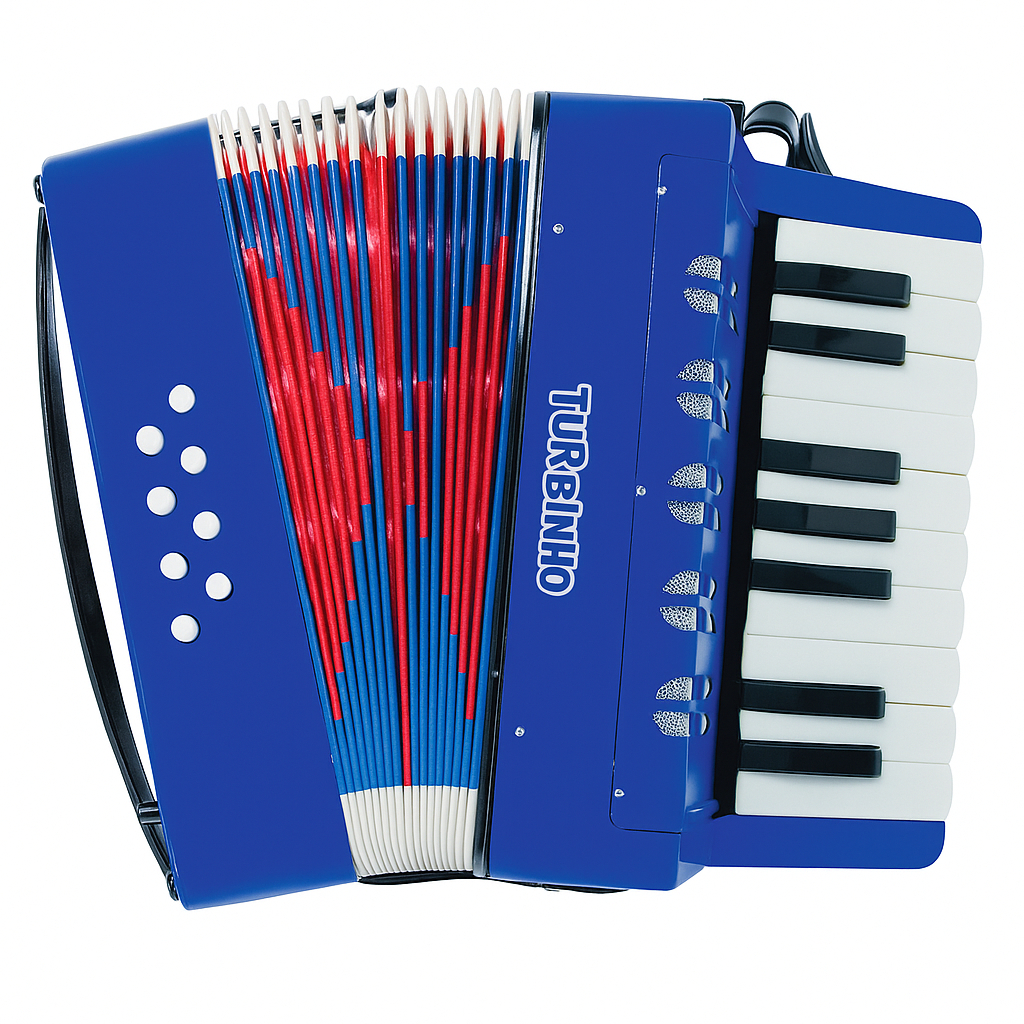 Sanfona Infantil 8 Baixos Semiprofissional | Acordeon Gaita Musical Brinquedo Educativo