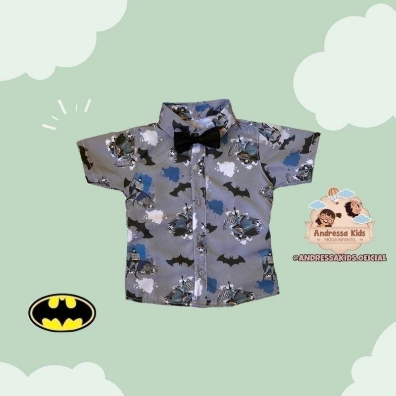 camisa social Batman tam 3.4 anos