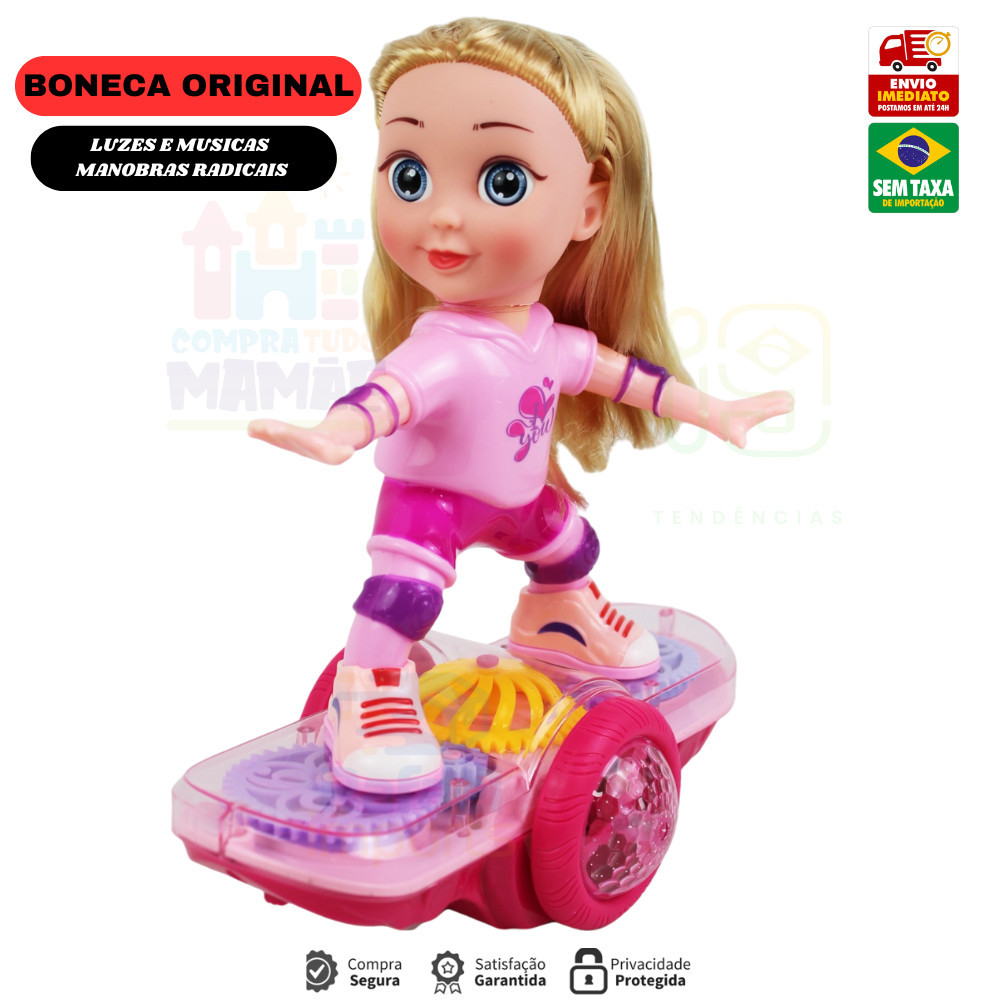 Menina Skatista Radical: Luzes, Música e Manobras Incríveis ORIGINAL ENVIO IMEDIATO