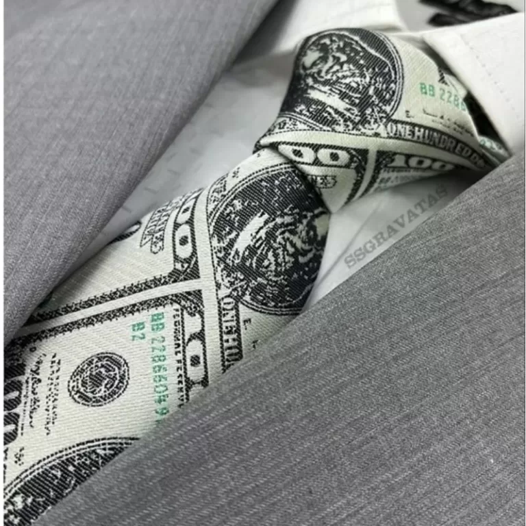 Gravata do Dólar para Casamento –  Modelo S