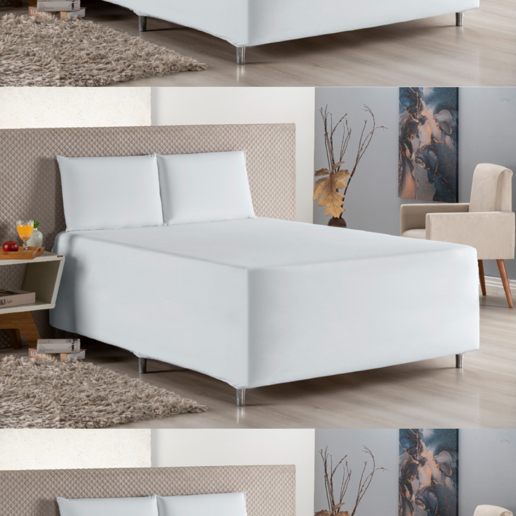 Capa Luva Linha Bulgari 400 Fios Para Cama Box Casal 3 Peças
