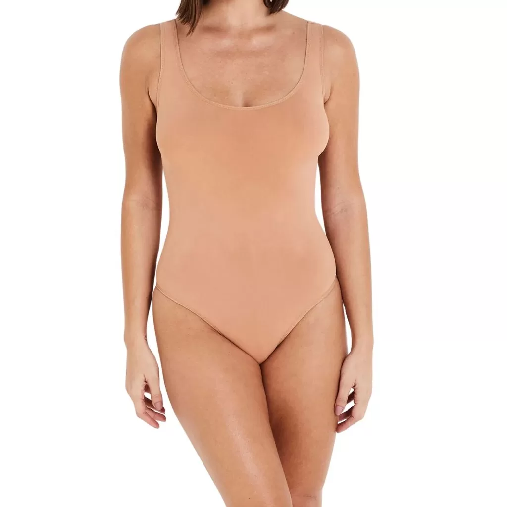 Body Modelador Liz Tamanho Unico Sem Bojo e Aro Adapta ao Corpo PP ao XGG Macio Sem Costura Adaptive