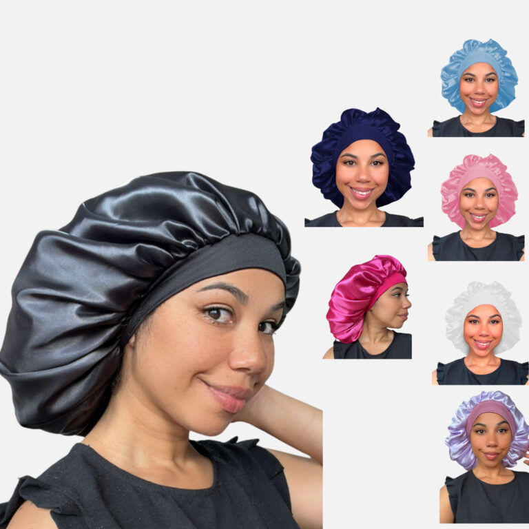 Touca de Cetim com Faixa Antifrizz Toca para Cabel